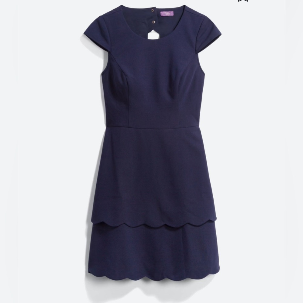 Truly Poppy cap sleeve Dress navy